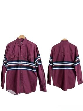 Vintage Wrangler Frontier Series Western Button-Down Shirt Size Medium